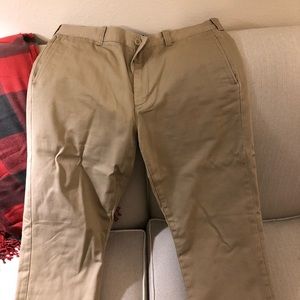 J Crew Straight fit flannel lined chinos